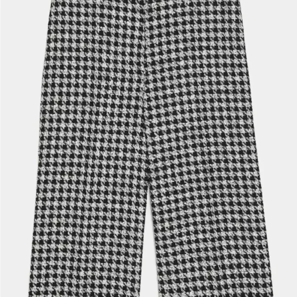 Zara Houndstooth Ankle/ Wide LegSweater Pants Size Small - Picture 8 of 15